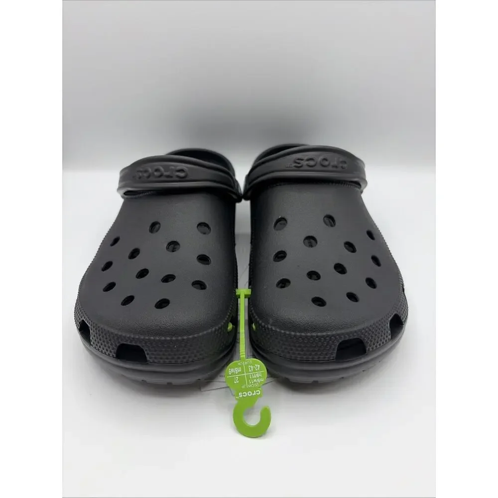 Crocs Men's Classic Clog Authentic Shoe Style 10001 Sz US M9 W11 NWT Black